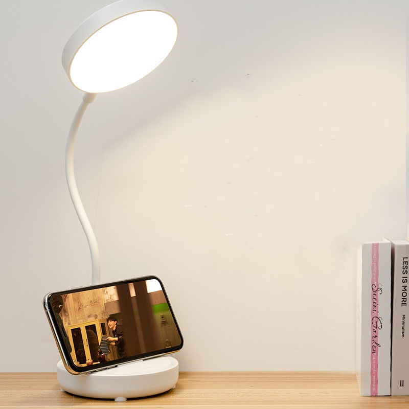 Đèn Học Để Bàn Mini Thân Dẻo Chống Cận, Tích Điện 3-6h Nút Cảm Ứng Tùy Chỉnh Độ Sáng