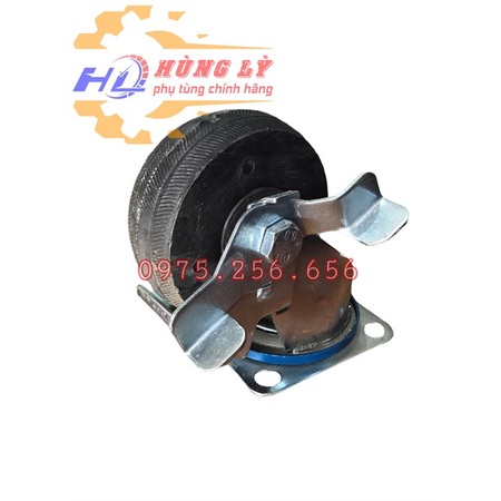 Bánh Xe 10 cao su có phanh phụ tùng Hùng Lỳ