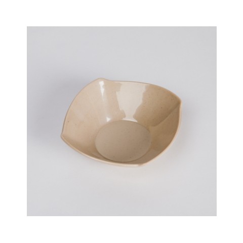 Tô Vuông 13.5 x 4.3 cm nhựa melamine phíp nâu parchment  - bowl F-TV16