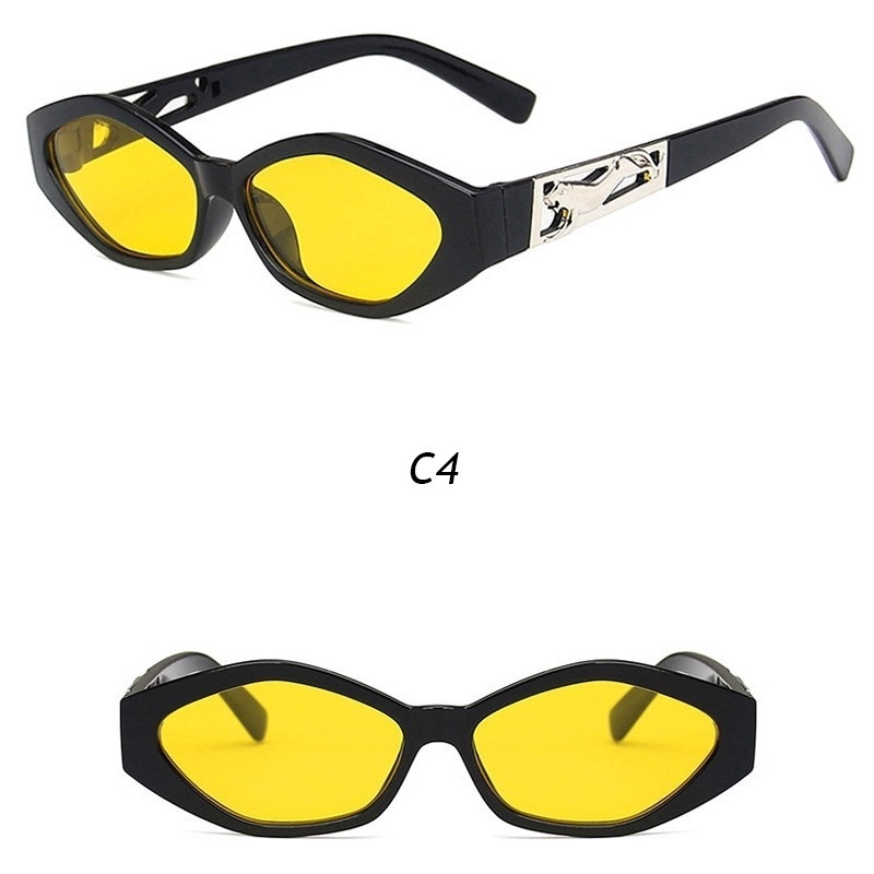 Kính râm gọng hình trái xoan chống tia UV phong cách retro cho nam + nữ