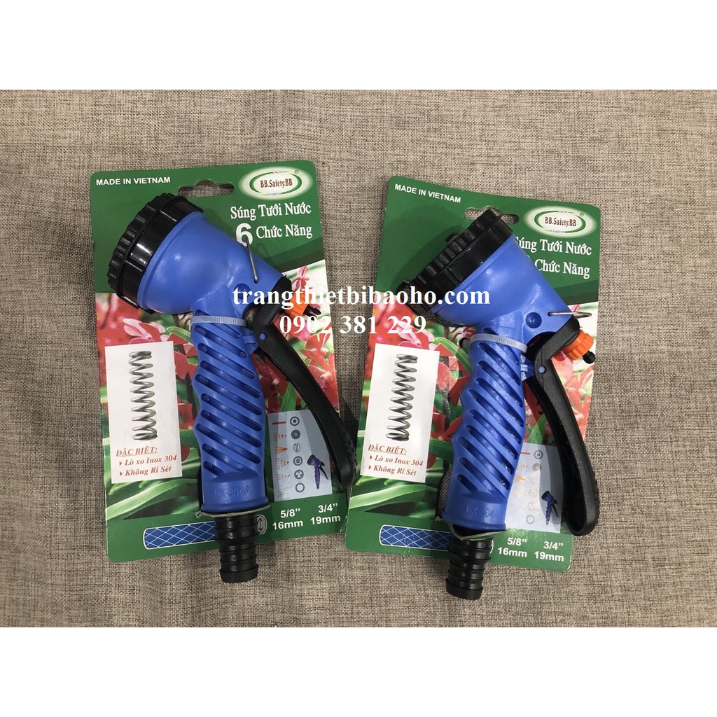 Súng béc tưới nước, vòi tưới cây, rửa xe 6 chức năng - LX-304A