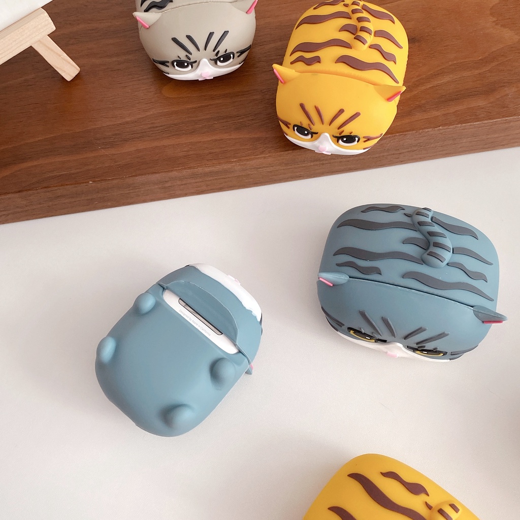 Vỏ Bảo Vệ Hộp Sạc Tai Nghe AirPods3 AirPods3 Pro 2Gen Hình Mèo Nằm Ngủ 3 Màu Dễ Thương Ốp