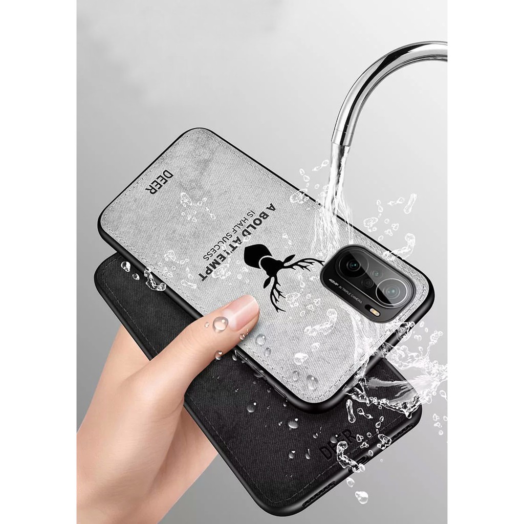 Ốp lưng Redmi K40 / K40 Pro / Poco F3 / K50 / K50 Pro / K50 Ultra / K60 / K60 Pro vải hình hươu nai thời trang cao cấp