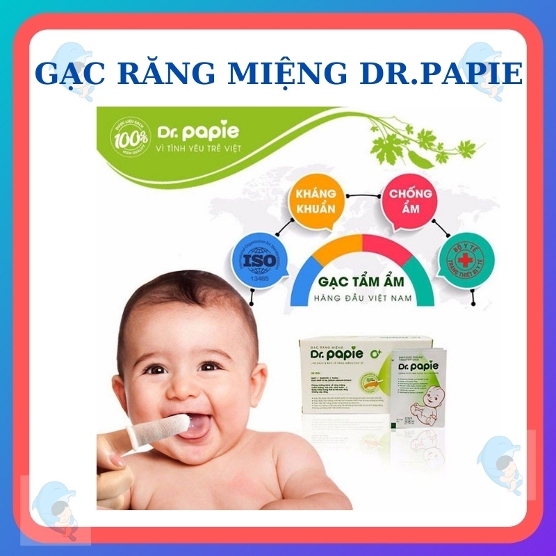 Gạc rơ lưỡi/ Gạc vệ sinh răng miệng giúp nướu khỏe chống sâu răng 30 gói/hộp