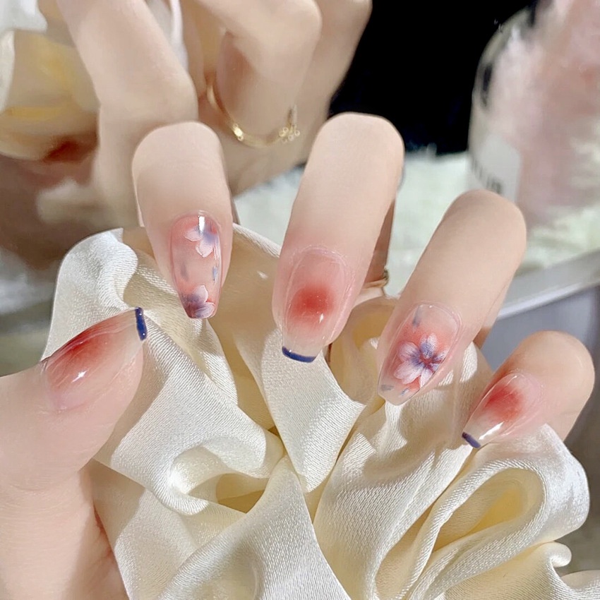 Set 24 Móng Tay Giả Ngắn Hình Vuông Thời Trang Cho Nữ Y21