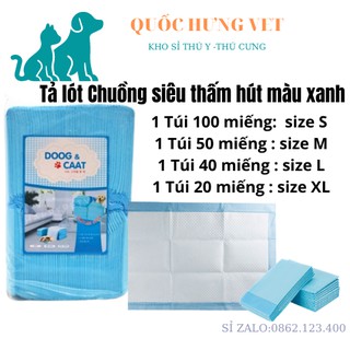 Tã lót ổ chó mèo - Miếng lót chuồng chuồng chó mèo - Miếng lót vệ sinh khử mùi, siêu thấm-QUỐC HƯNG VET