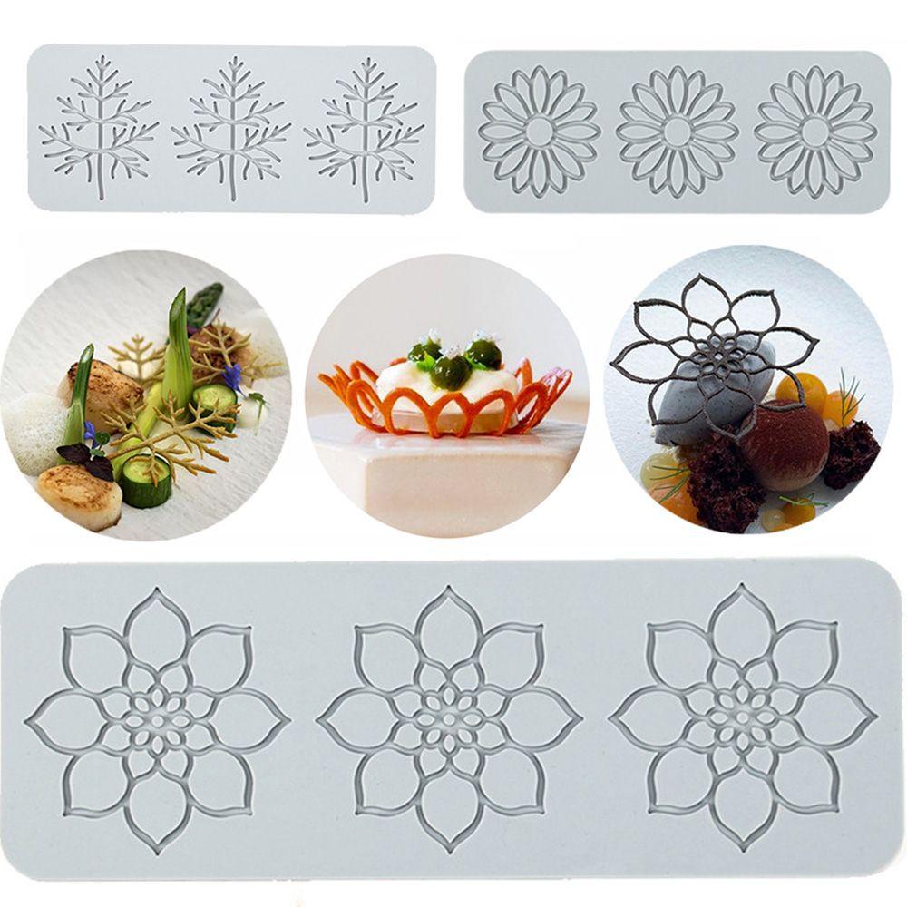 Khuôn Silicone Làm Bánh Đường Hình Chiếc Lá Ren KENT1