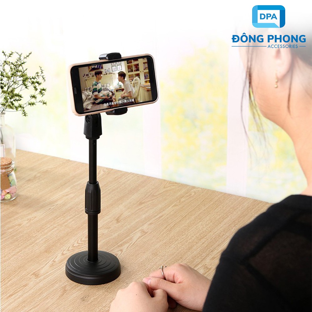 Chân Đế Để Bàn Kẹp Điện Thoại Khi Xem Phim, Livestream Xoay 360 Độ Thông Minh | BigBuy360 - bigbuy360.vn