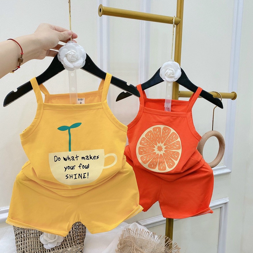 Quần Áo Trẻ Em 💖 Bộ 2 dây cho bé gái 💖 - Chất Cotton 4c  Siêu Mềm Mịn Mát