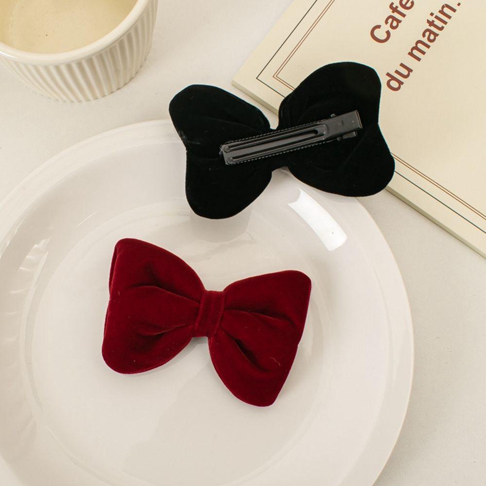 Kẹp Tóc Nơ Vải Nhung Phong Cách Pháp Thời Trang Thu Đông Cho Nữ