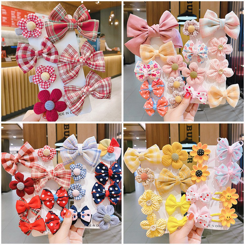 Cartoon wool Hair clips set strawberry women headdress fashion hair accessories