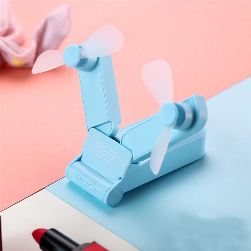 Quạt cầm tay mini 2 đầu tiện dụng
