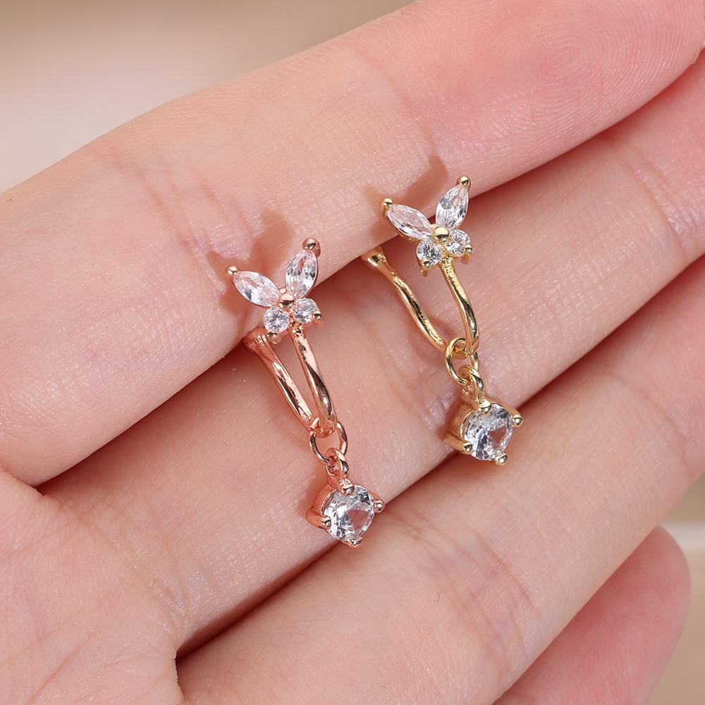 SUMU Nhẫn Mũi Giả Hình Bướm Thời Trang Cho Nam Nữ