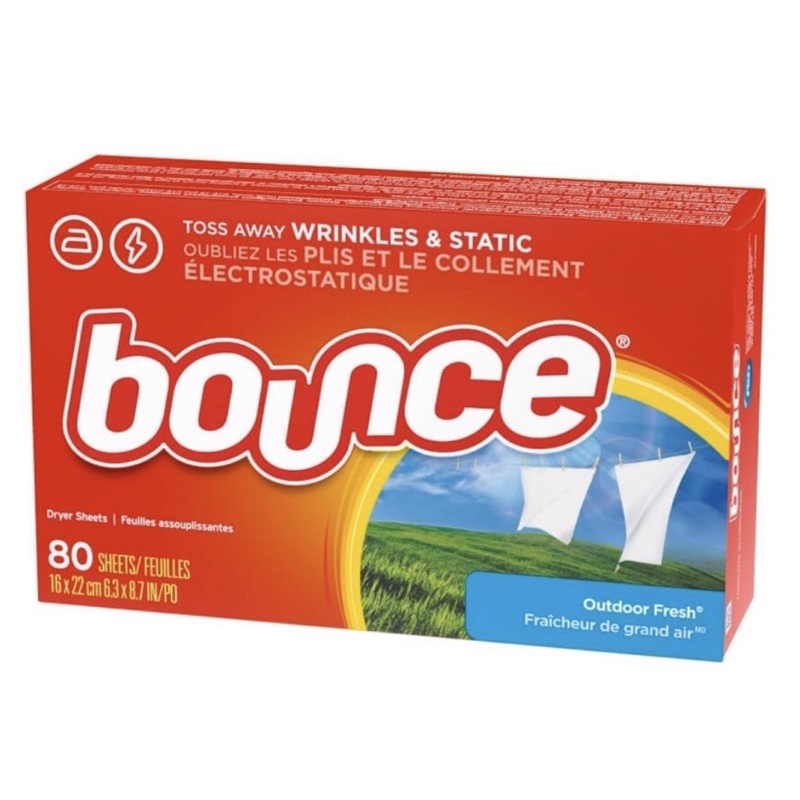 Hộp 80 Tờ Giấy Thơm Quần Áo Bounce Mỹ - Làm Thơm Quần Áo Và Loại Bỏ Mùi Ẩm Mốc