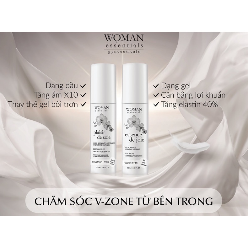 Dầu dưỡng ẩm vùng kín Woman Essentials Plaisir De Soie giảm khô 100ml
