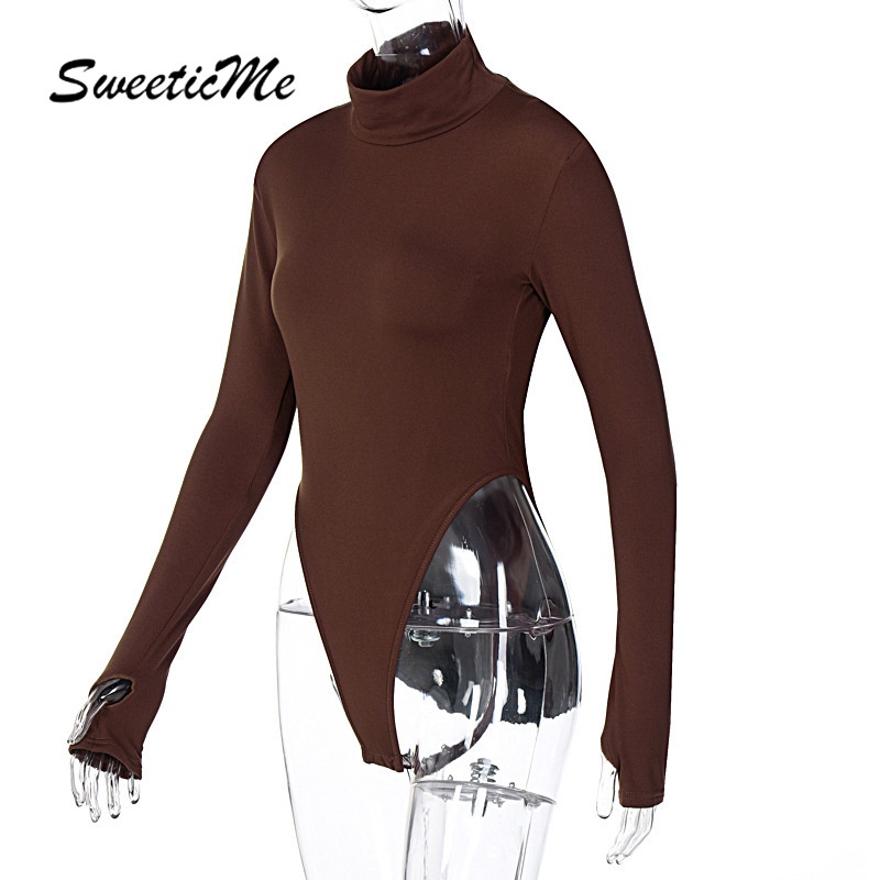 Bodysuit Cổ Lọ Hở Lưng Sweeticme 2022