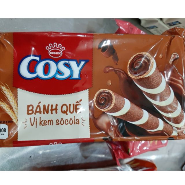 BÁNH QUẾ COSY 132g VỊ KEM DÂU - CAM - LÁ DỨA - SOCOLA