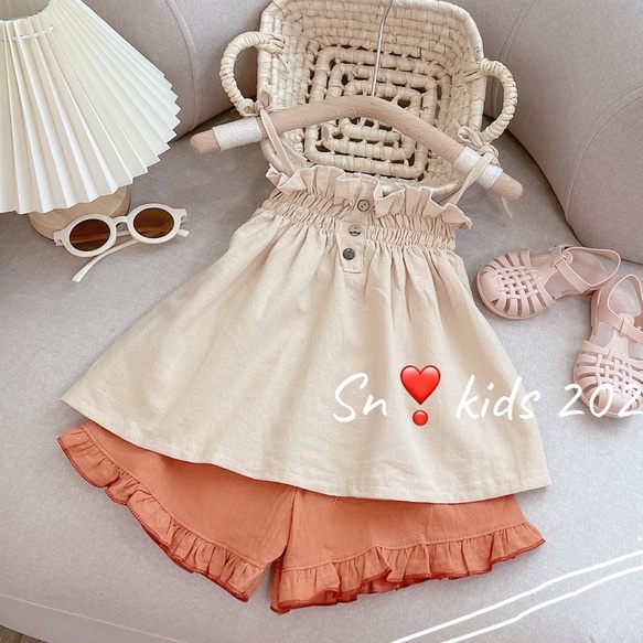 Bộ 2 dây chun ngực đính khuy cho bé gái xịn sò 8-20kg