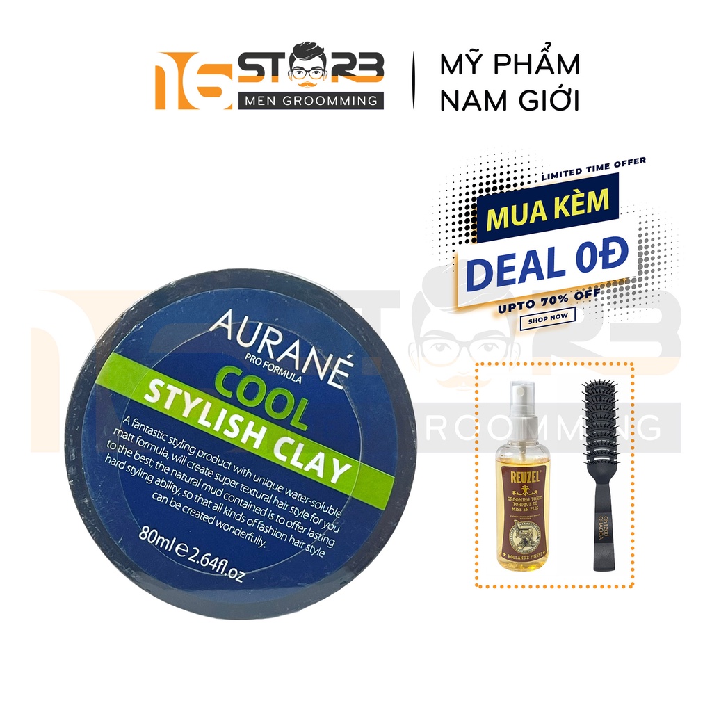 Sáp Vuốt Tóc Aurane Cool Stylish Clay 80ml