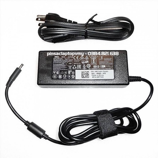 Sạc Laptop Dell 19.5V - 3.34a Chân nhỏ  - Tặng dây nguồn