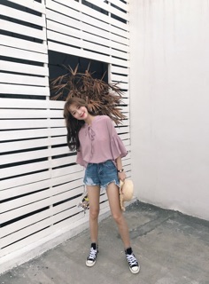 Áo sơ mi bánh bèo mẫu mới