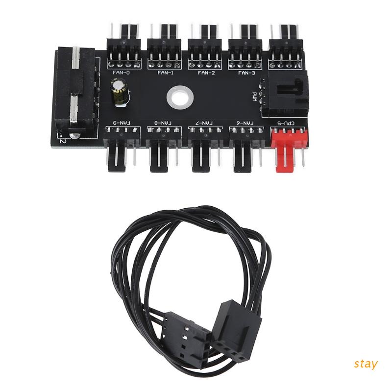 Hub chia cổng 1 sang 10 cổng quạt tản nhiệt CPU 4 pin
