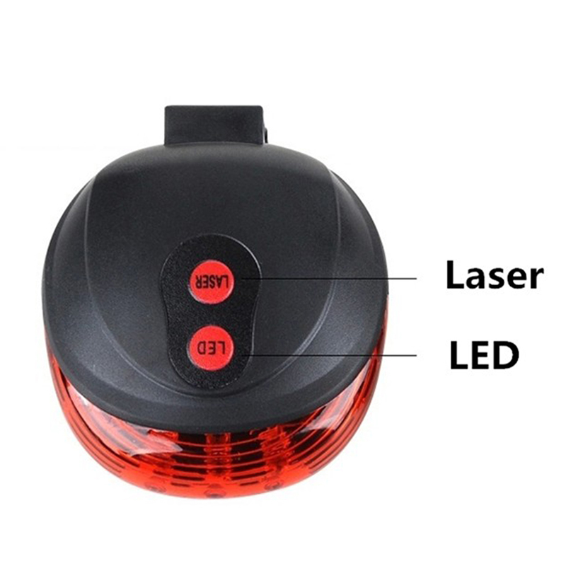 Đèn Led Hậu 5 Bóng 2 Tia Laser Cho Xe Đạp