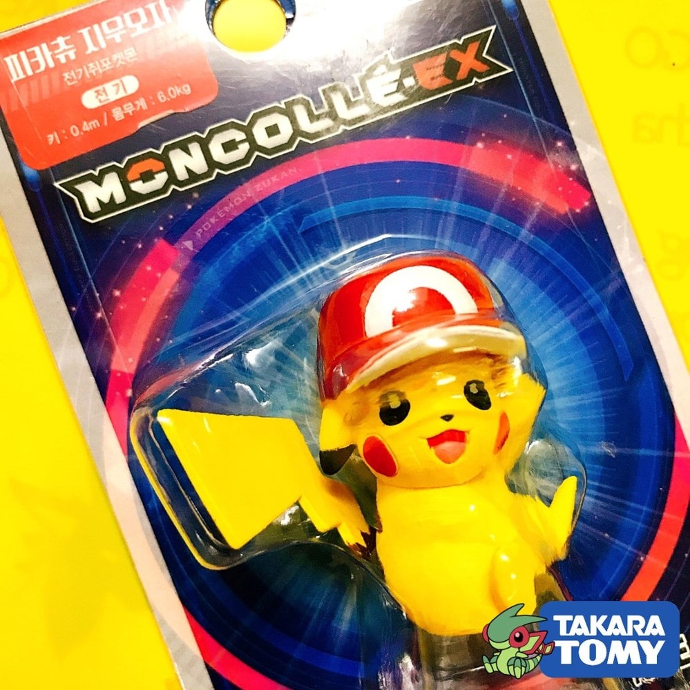 Mô Hình Pokemon Ash Pikachu Alola Cap ngồi chính hãng Takara TOMY Standard Size - Pokemon Figure Moncolle PokeCorner