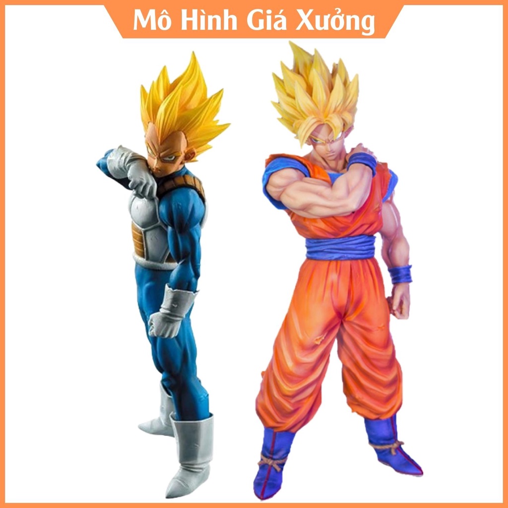 Mô hình Dragon Ball SonGoku  vs Vegeta  super saiyan  siêu đẹp siêu rẻ  cao 20cm - figure mô hình 7 viên ngọc rồng