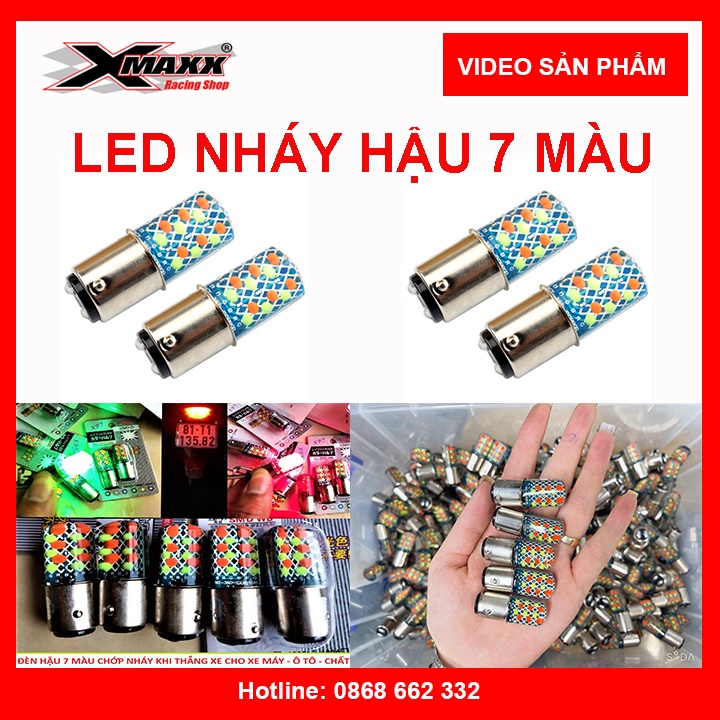 LED nháy hậu 7 màu loại 1-dùng cho các loại xe ga xe số ô tô-loại led và bi cầu