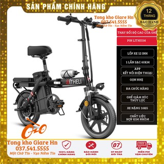 Xe đạp điện gấp Qili - Theli, Xe đạp điện gấp gọn Theli, Pin Lithium cao cấp 48V11A-20A