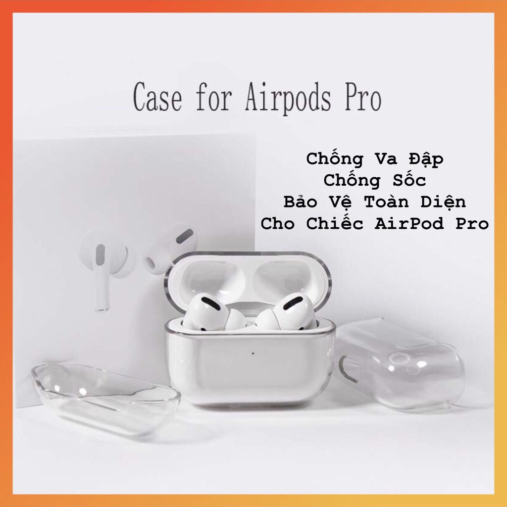 Vỏ bảo vệ đựng tai nghe không dây, Case trong suốt, ốp dẻo silicone airpod 1/2/3/Pro