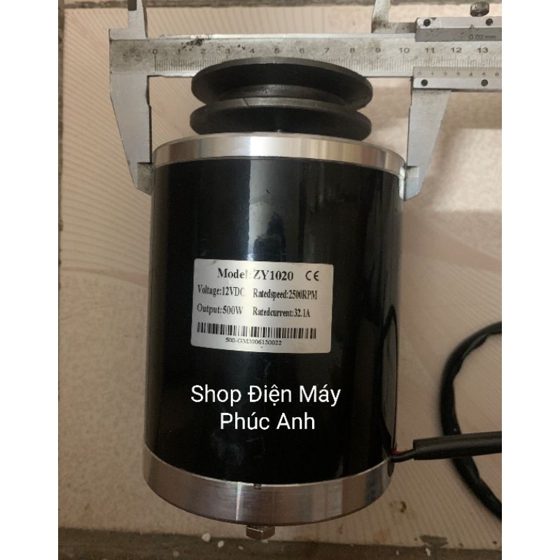 Motor DC 12v 500w kèm puly chế nén khí