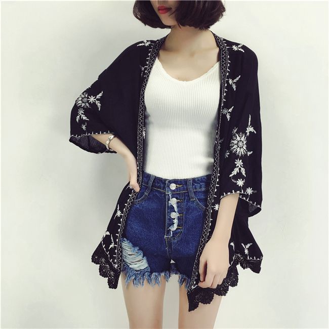 Áo khoác cardigan 5 tay thêu họa tiết phong cách dân tộc thời trang mùa hè 2021 cho nữ
 | BigBuy360 - bigbuy360.vn