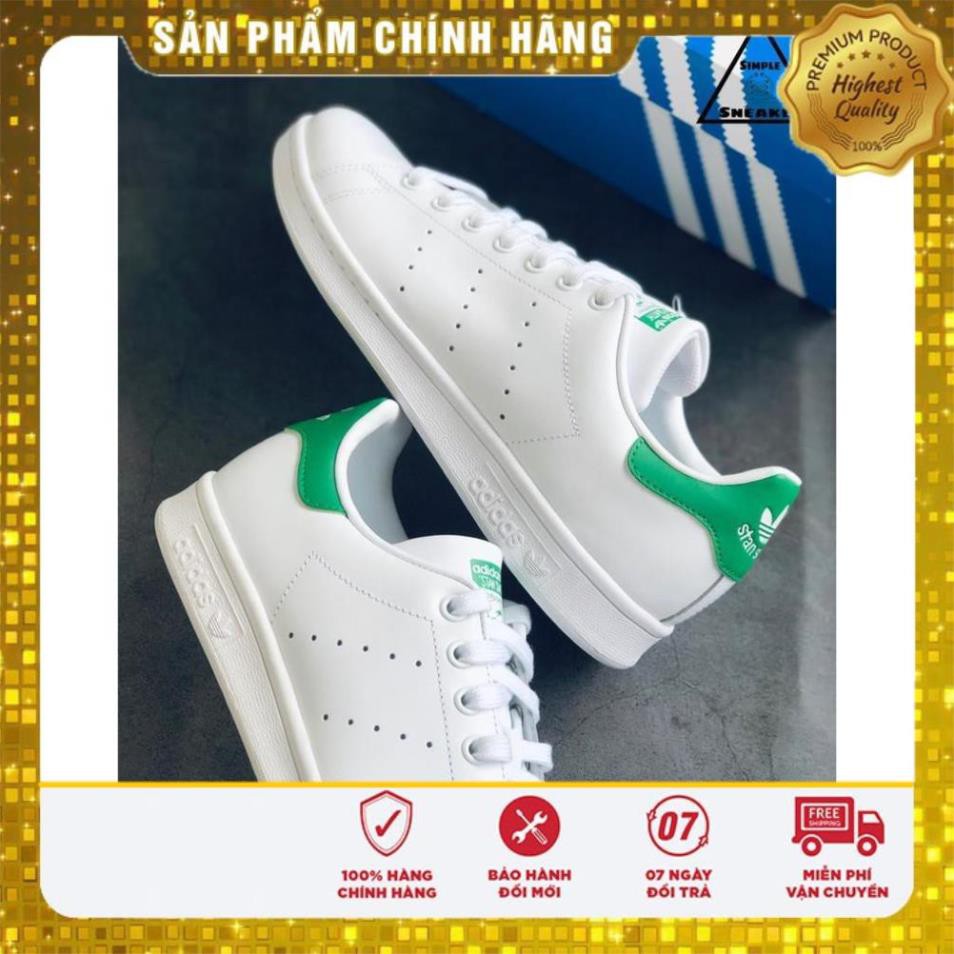 Giày Adidas 🔴FREESHIP🔴Adidas Stan Smith Green Chính Hãng - Giày Stan Smith Gót Xanh Lá Chuẩn Auth [M20324] - bh12