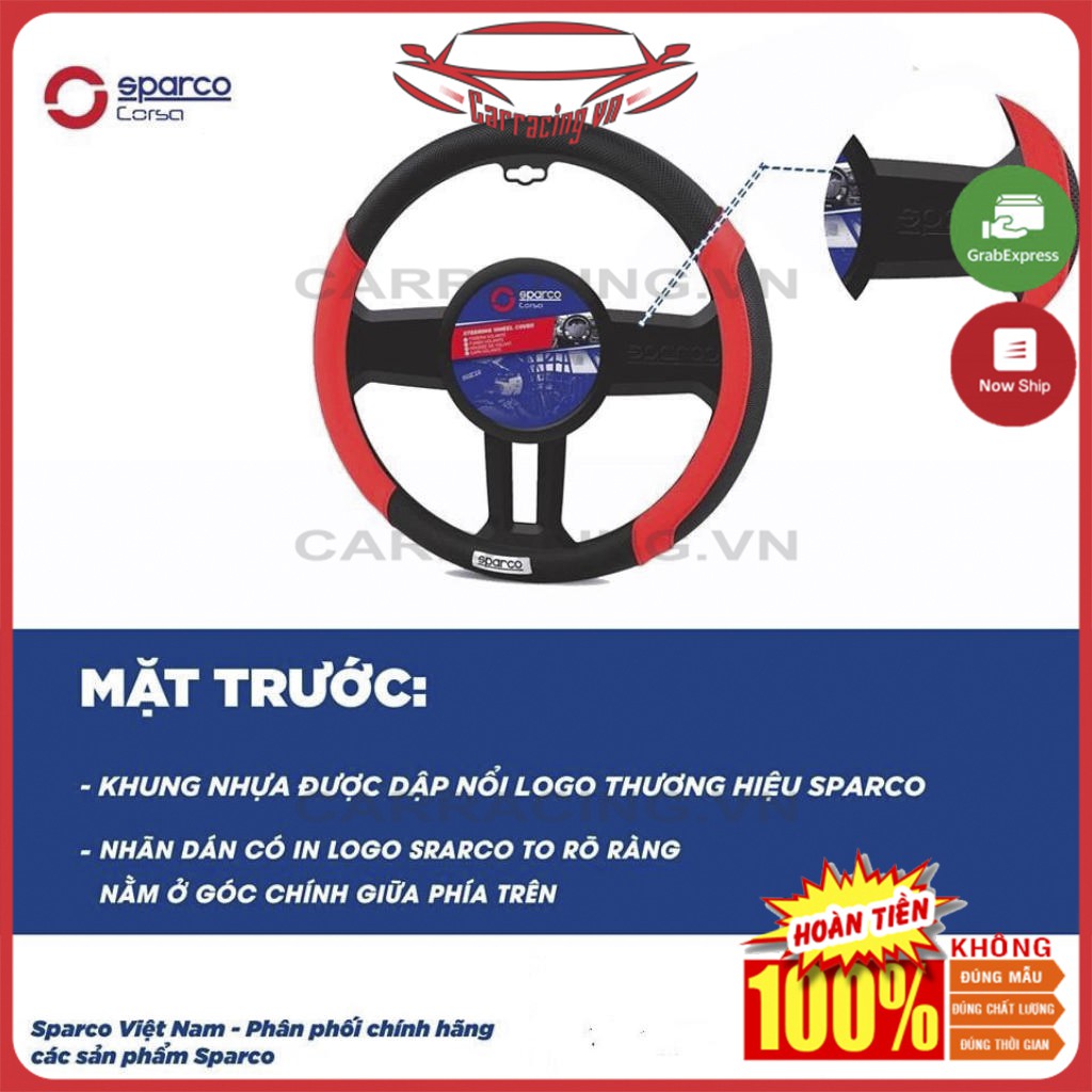 Bọc Vô Lăng CARRACING Sparco chính hãng BỌC DA VÔ LĂNG 4 5 7 chỗ , bán tải - Ốp Phụ Kiện Nội Thất Đồ Chơi XE HƠI | BigBuy360 - bigbuy360.vn