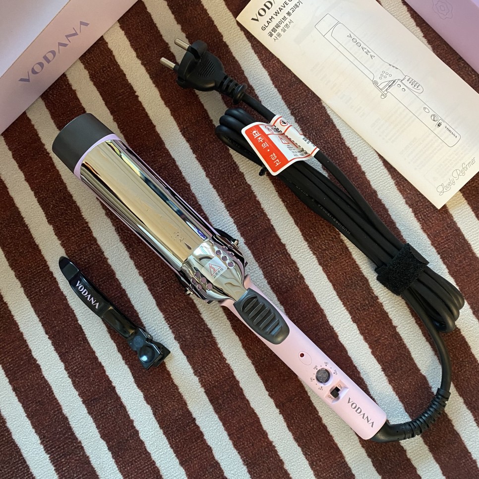 Vodana Máy uốn tóc 32mm 36mm 40mm Hàn Quốc Glam wave curling iron Violet