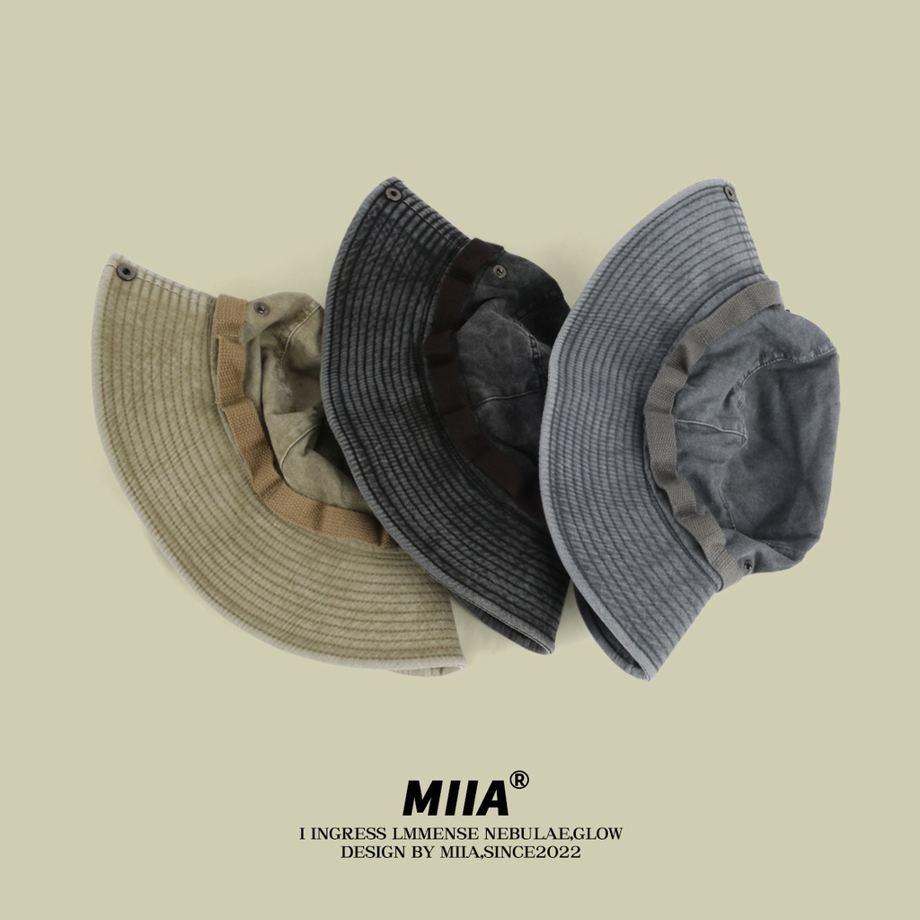 Mũ Bucket Dây Rút Chống Nắng Phong Cách Retro Cho Nam