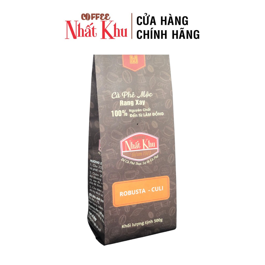 [Hàng chính hãng]Cà phê Culi gu mạnh, siêu đậm đặc 1 ký 2 túi 500gram