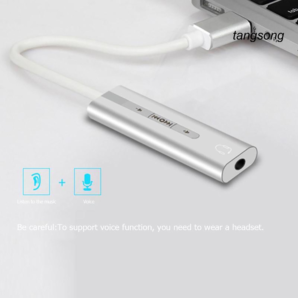 Đầu Chuyển Đổi Thẻ Âm Thanh Usb Sang 3.5mm 7.1 2 Trong 1 | BigBuy360 - bigbuy360.vn