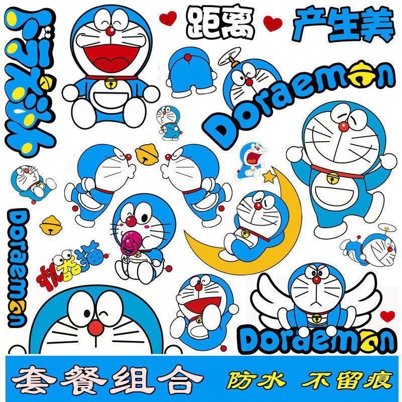 Hàng Mới Về Mới Áo Thun#Miếng Dán Trang Trí Xe Hơi Hình Doraemon Chống Thấm Nước 8 / 30tz