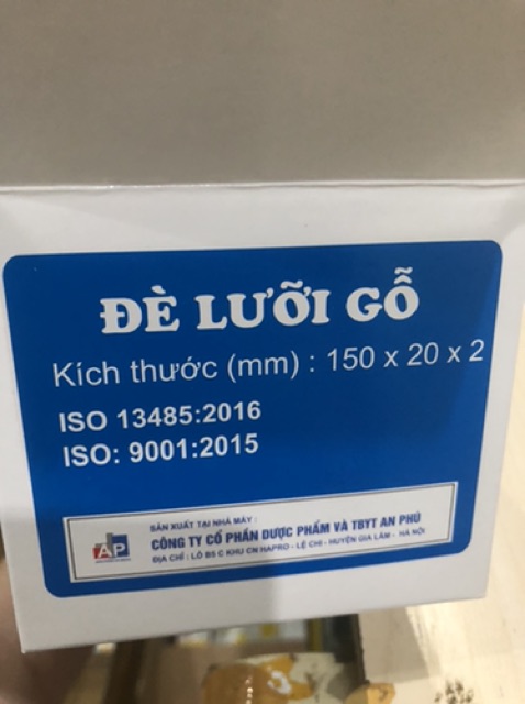 Đè Lưỡi Gỗ Đã Tiệt Trùng Riêng từng chiếc hộp 100 que