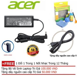 [HN] Sạc Laptop Acer 19v-2.37A chân nhỏ - Hàng nhập khẩu + Tặng dây nguồn dài 1.8m và bộ vệ sinh