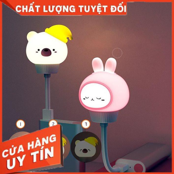 [Loại 1 tốt nhất] Đèn ngủ cảm ứng chạm tay, đèn ngủ cute có điều khiển từ xa cổng cắm USB