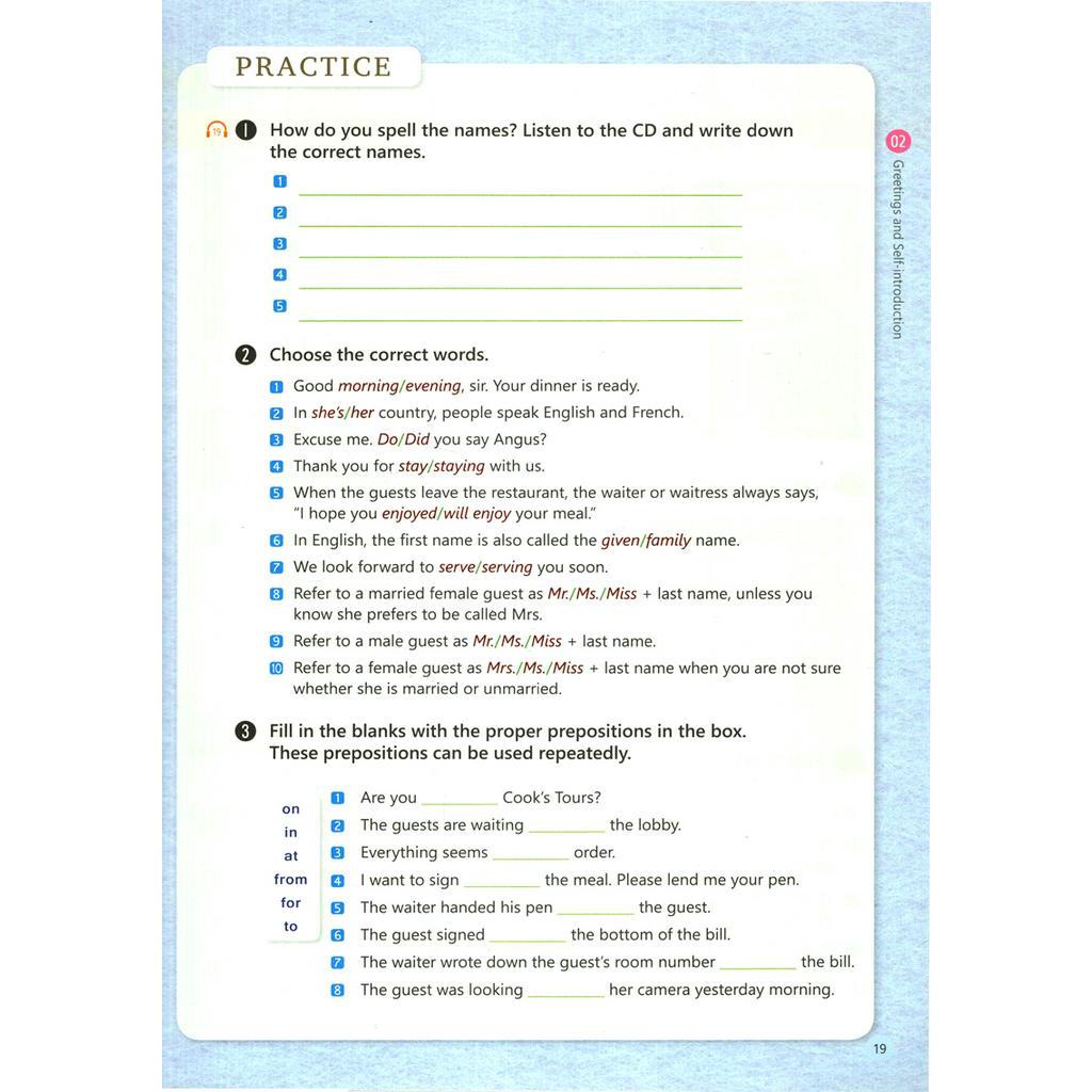 Sách English For Tourism And Restaurants - Book 1 (Kèm Đĩa MP3)