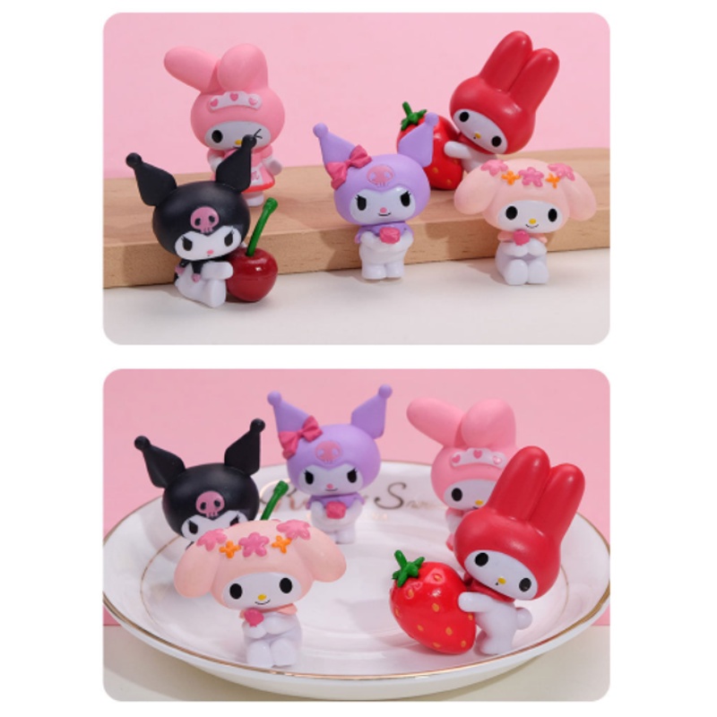 Set 5 Mô Hình Kuromi Dễ Thương Trang Trí Bánh Kem