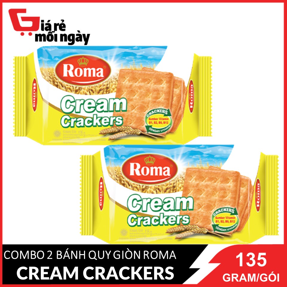 Combo 2 bánh Quy Malkist Cream Crackers 135gX2