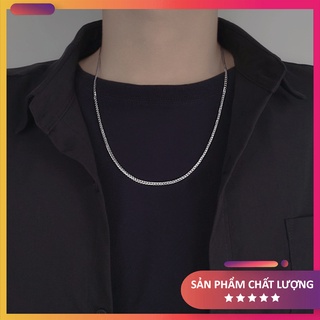 Dây chuyền nam nữ mắt xích mạ bạc sáng bóng, phong cách thời trang hiphop [DÂY DÀI 60CM]