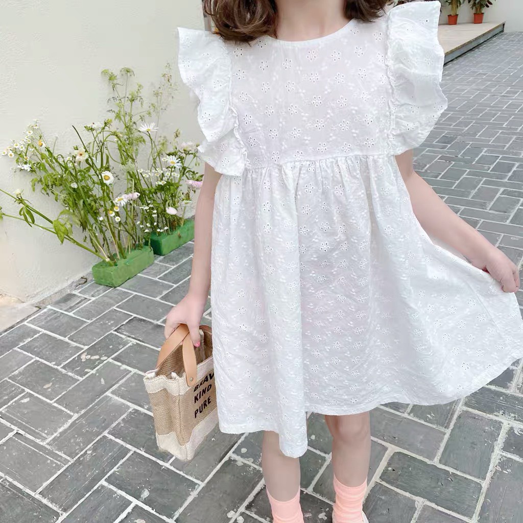 (SIZE 18/24M-7/8Y) ĐẦM ZARA ĐỤC LỖ