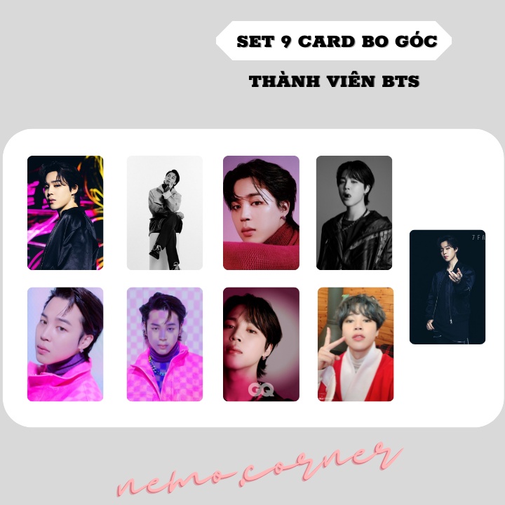 SET 9 CARD BLACKPINK 7 thành viên BTS ( ép + bo góc)